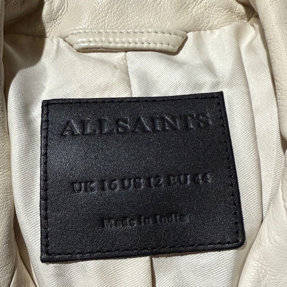 All Saints Dalby Leather Biker Jacket - Picture 11 of 14